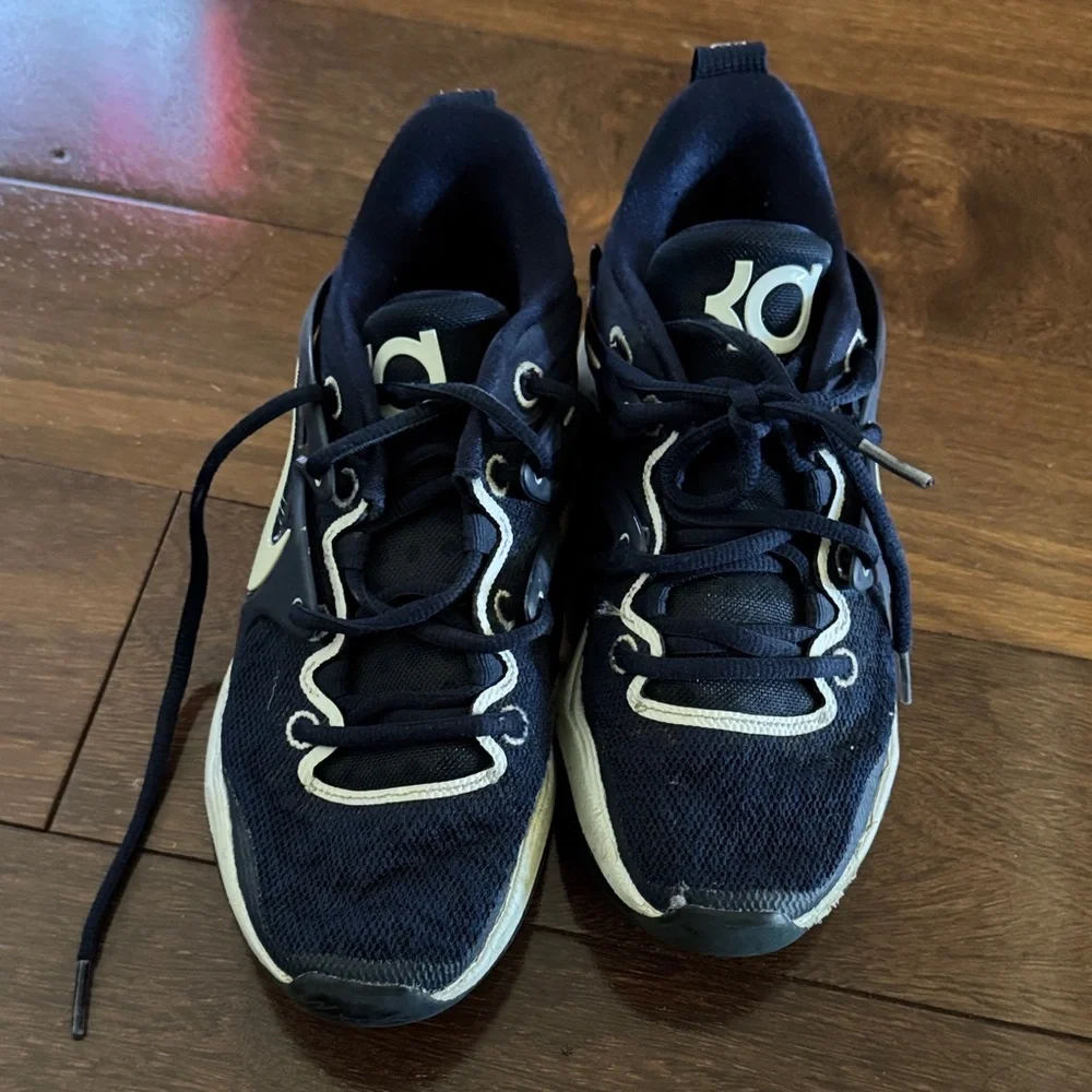 Nike Kids Navy and White KD Mesh Sneakers used a few times